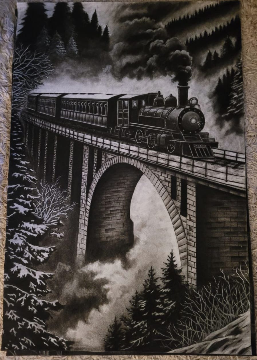 charcoal portrait artist Scotland working in Dumfries